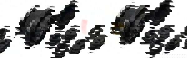 Locking Inlet: Plug, Industrial, L16-20P, 480V, Black & White